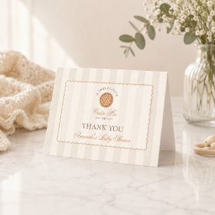 Zoete Kleine Taartje Neutrale Herfst Baby Shower Bedankkaart