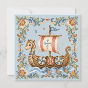 Zoete Kleine Viking Baby Shower Bedankkaart