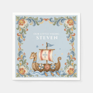 Zoete Kleine Viking Baby Shower Servetten
