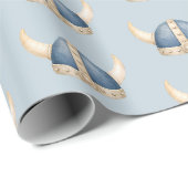 Zoete Kleine Viking Helm Babyshower Cadeaupapier (Rol Hoek)