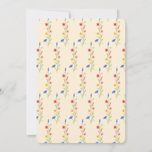 Zoete kleine wilde bloem is onderweg kaart (Achterkant)