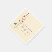 Zoete kleine wilde bloem is onderweg servet (Hoek)