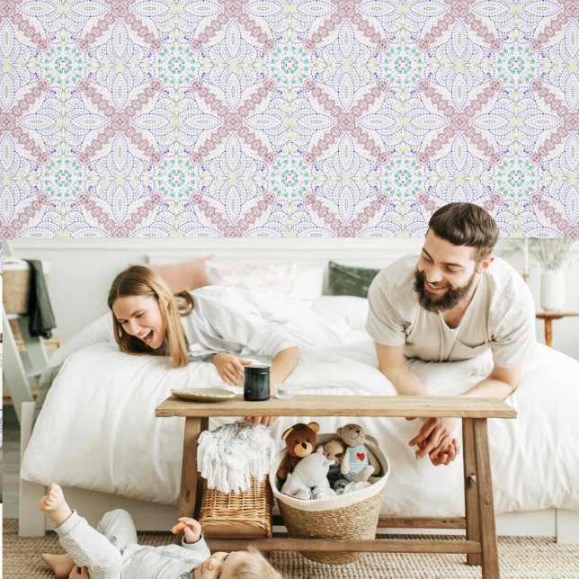 Zoete kleuren geometrisch patroon behang (Creator heeft geüpload)