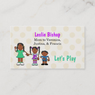 Zoete kleurrijke aangepaste mammie Kaart Contactkaartje