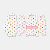 Zoete Kleurrijke Ice Cream Pattern Party Favor Box Bedankdoosjes (Uitgevouwen)