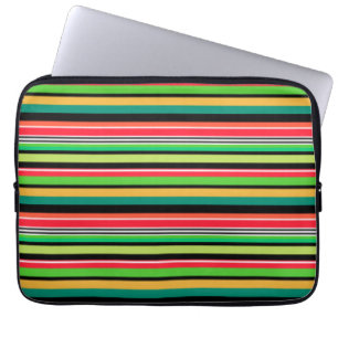 Zoete kleurrijke strepen laptop sleeve