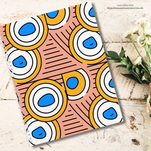 Zoete kleurrijke Tibetaanse geometrische patroon R Notitieboek