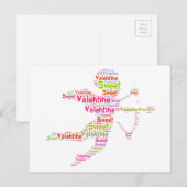 Zoete kleurrijke Valentijn Feestdagenkaart (Voorkant / Achterkant)