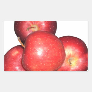 Zoete & Knapperige Rode Appels - Biologisch Fruit Rechthoekige Sticker
