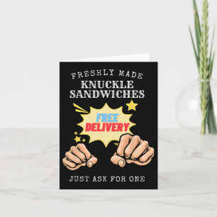 Zoete knokkelsandwiches - Boxing Fist Figh Kaart