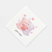 Zoete Knuffelparen Servet (Hoek)