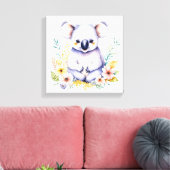Zoete Koala Beer Baby Kamer Kunst Canvas Afdruk (Insitu (Woonkamer))