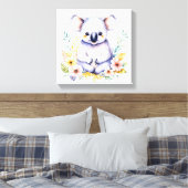 Zoete Koala Beer Baby Kamer Kunst Canvas Afdruk (Insitu (Slaapkamer))