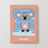 Zoete Koala Kid Valentijnsdag Speldje Knoop (Voorkant)
