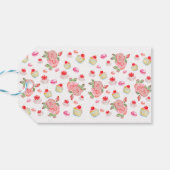 Zoete koekjes en rozen in de waterverf cadeaulabel (Achterkant Horizontaal)