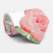 Zoete koekjes en rozen in de waterverf stropdas (Opgerold)