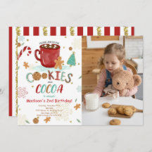 Zoete koekjes Verjaardag Foto uitnodiging