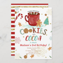 Zoete koekjes Verjaardagsuitnodiging Kaart