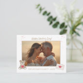 Zoete Koffie gekleurde Foto en Bericht Feestdagenkaart (Staand voorkant)