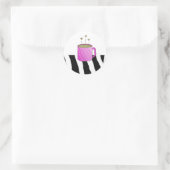 Zoete koffie ronde sticker (Tas)