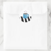 Zoete koffie ronde sticker (Tas)