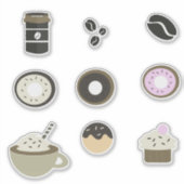 Zoete koffie traktaties set sticker (Voorkant)