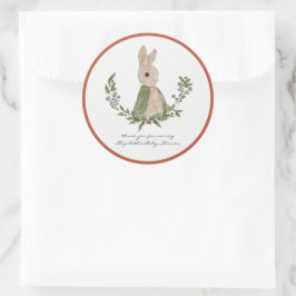 Zoete Konijn Bedankt Baby Shower Favor Stickers