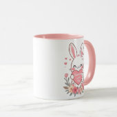 Zoete Konijn en Bloemen Mok (Voorkant rechts)