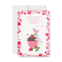 Zoete Konijn Knuffel Cupcake Aardbei Verjaardag