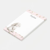 Zoete Konijn Rozen Roze Bloemen Post-it® Notes (Schuin)
