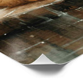 Zoete Konijn Serenade: Een Beetje Whimsy Konijn Perfect Poster (Hoek)