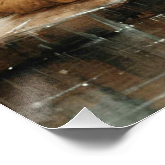 Zoete Konijn Serenade: Een Beetje Whimsy Konijn Perfect Poster (Hoek)