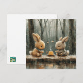 Zoete konijntjes: tedere uitdrukkingen 🐇digitaal feestdagenkaart (Voorkant / Achterkant)