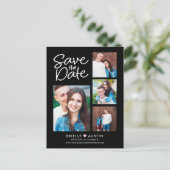 Zoete Koppel BEWERKBARE KLEUR Save The Date Postka Briefkaart (Staand voorkant)