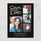 Zoete Koppel BEWERKBARE KLEUR Save The Date Postka Briefkaart (Voorkant)