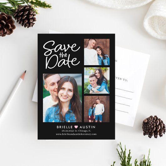 Zoete Koppel BEWERKBARE KLEUR Save The Date Postka Briefkaart