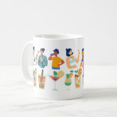 Zoete koude dranken waar mensen van houden koffiemok (Voorkant links)