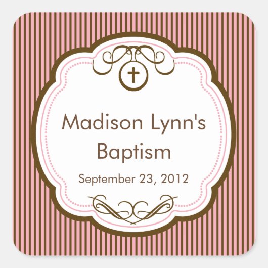 Zoete kruis in Lijst Doop Voor Zegel (Voorkant)