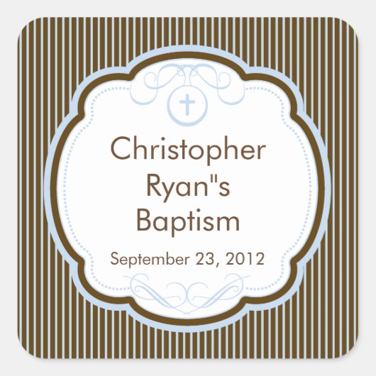 Zoete kruis in Lijst Doop Voor Zegel (Voorkant)