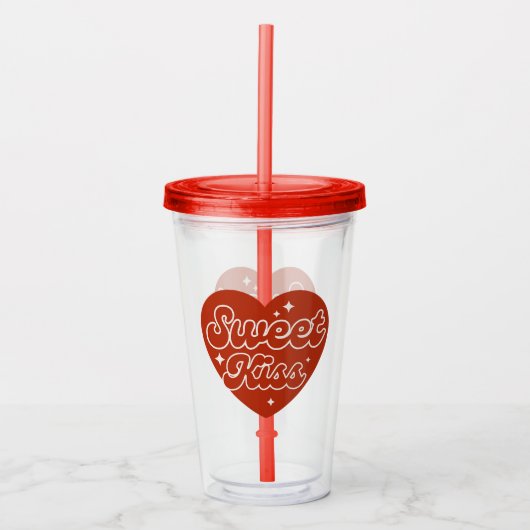 Zoete Kus Acryl Tumbler Drinkbeker (Voorkant)