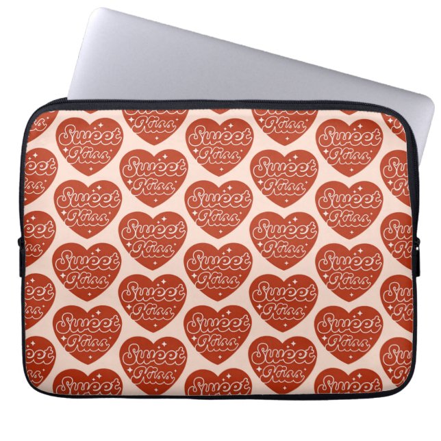 Zoete Kus Laptophoes Laptop Sleeve (Voorkant)