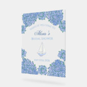 Zoete Kustblauwe Bruiloftsontvangstbord Acryl Bord (Hoek)