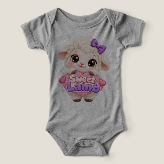 Zoete Lam Baby Body (Design voorkant)
