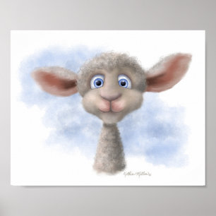 Zoete lam Cartoon Poster
