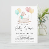 Zoete Lama Baby Shower Kaart (Staand voorkant)