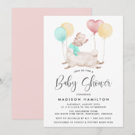 Zoete Lama Baby Shower Kaart