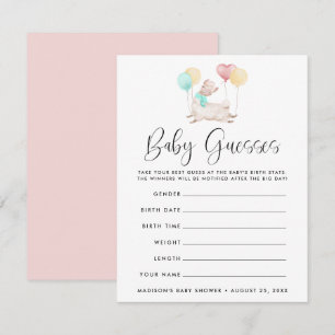 Zoete Lama Baby Shower Raadspel