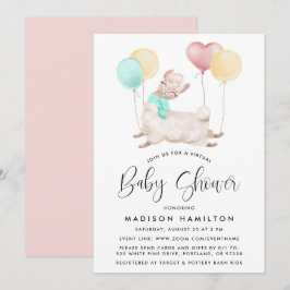 Zoete Lama Virtuele Baby Shower Kaart