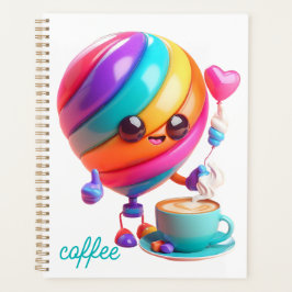 Zoete Latte Buddy Spiraal Notebook Planner