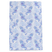 Zoete Lavendel Blauw Zeepaardje Nautische Oceaan Medium Cadeauzakje (Voorkant)